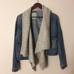 Abercrombie Cropped Layered Jean Jacket